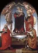 Luca Signorelli The Virgin and Child among Angels and Saints oil painting artist
